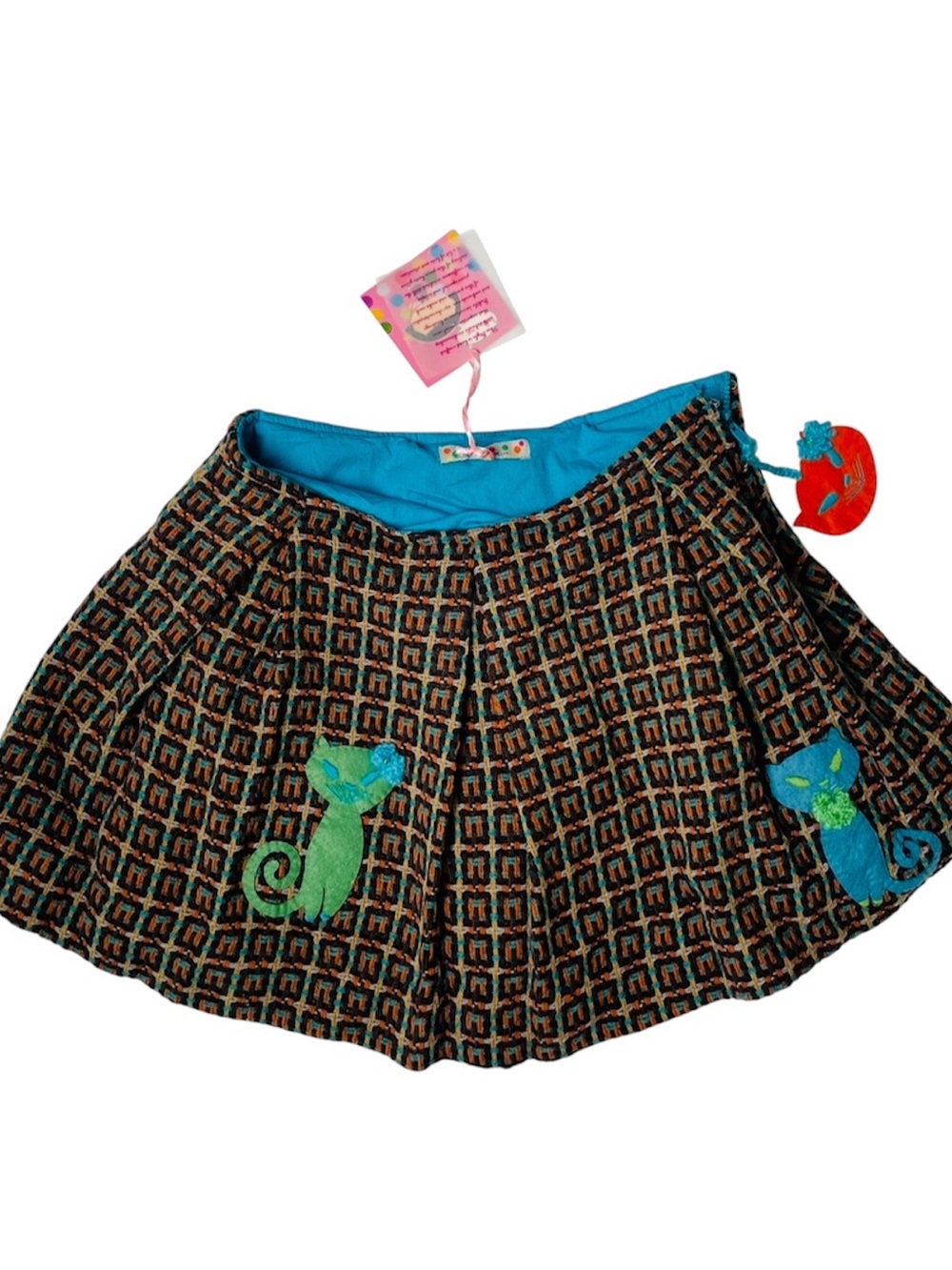 lola et Moi Multi-Color Tweed Pleated Skirt NWT 8-9